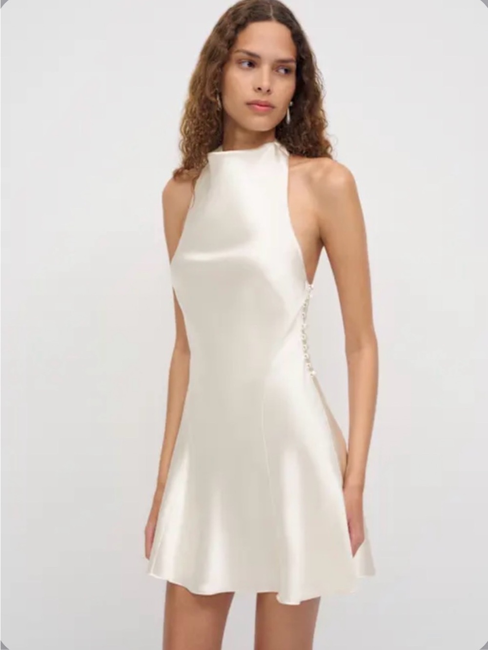 REFORMATION Roy Silk Mini Dress